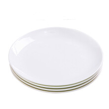 Ceramic Dinner Plate Set / Salad Plate Set White Steak Dim Sum Salad Plate Snack Fruit Plate Suitable for Family Restaurant Kitchen 6Piece Set