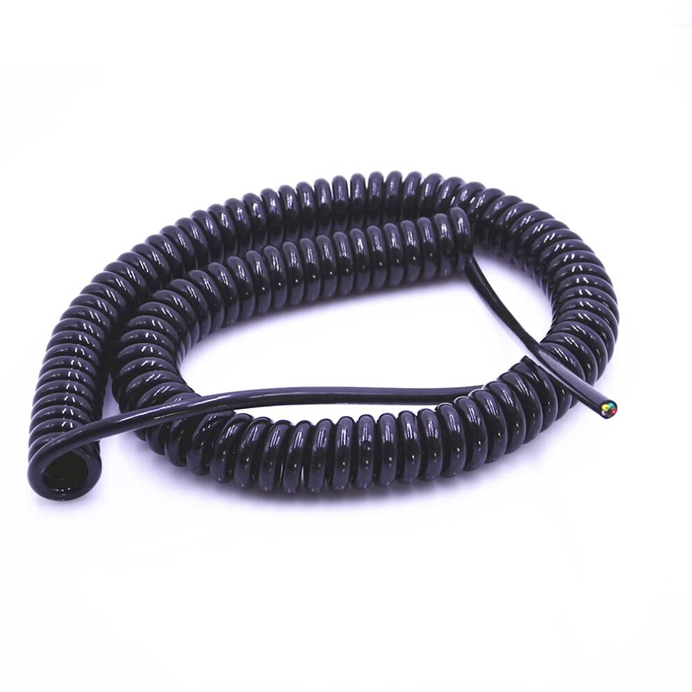Spring Winding Coiled Cable 4Pin Spring Loaded Retractable Extension Cable 17Awg 1.0Mm 1.2M (3.7M, 20Awg0.5mm) 20Awg0.5mm 3.7 Metres 9365049949293