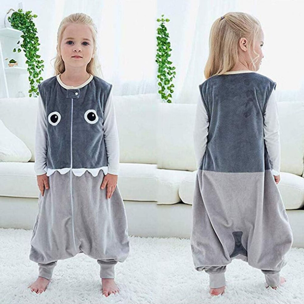 Toddler Sleep Sack With Feet, Fleece Plush Soft Baby Sleep Bag Sleeveless Warm Walking Wearable Blanket for Autumn Winter, Stay Cozy And Mobile