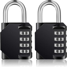 Resettable 4 Digit Combination Lock, Weatherproof Padlock For All Your Outdoor And Indoor Needs, Conveniently Portable, Sturdy Zinc Alloy