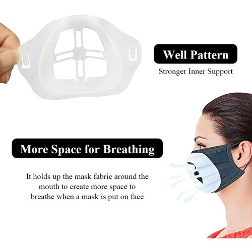 Βάση μάσκας Better Breathing, Ελαστικό μέγεθος Designer Stick 3D Support Frame, Σιλικόνη τροφίμων για 2