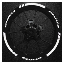 Motorcycle Inner Wheel Hun Strips Waterproof Reflective Rim Sticker Decals For Vario 125 Vario 150 Silver Complete Pack