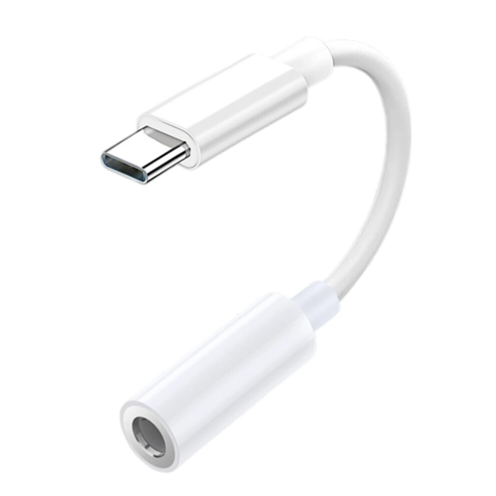 Type C To Audio Jack Adapter, Usbc 3.5Mm Adapter, 3.5Mm Female To Male Audio Connector For Mobile Laptop Tablet White 9426802328707
