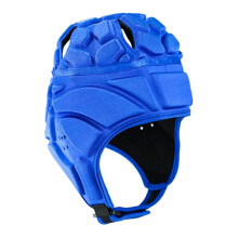 Soft Rugby Helmet Soccer Headgear Cap 7v7 Flag Football Headguard For Adult Child Youth Blue Small
