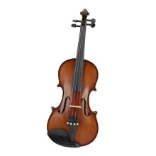 Violin Starter Set Profession Handcrafted Antique Matte Striped Violin 4/4 Spruce Natural Flamed Maple Violin Ebony Parts (1/4)