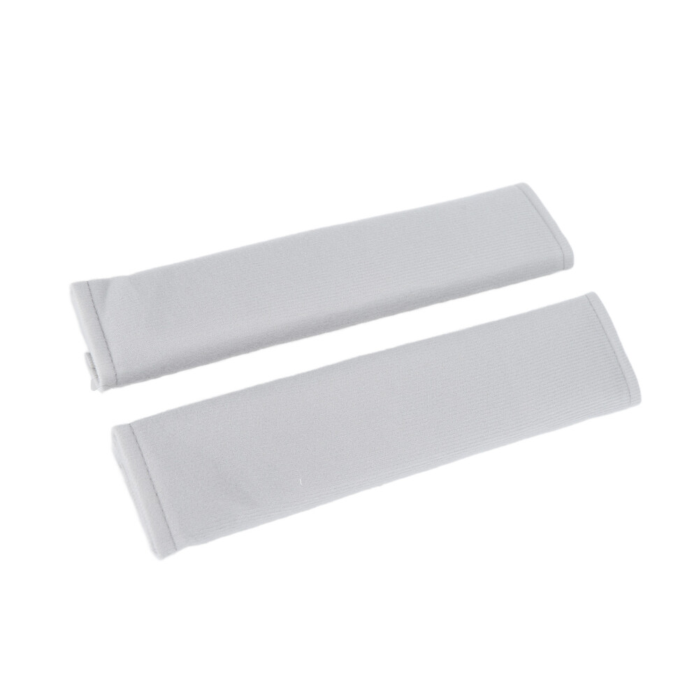 2Pcs Car Seat Belt Cushion Comfort Shoulder Pads For Safe Drive Gray 3601377149643