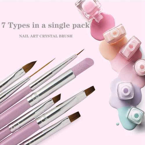 Εργαλεία νυχιών UV Gel, Ζωντανό χρώμα 7PCS Εργαλεία κουκκίδων από ανοξείδωτο ατσάλι,