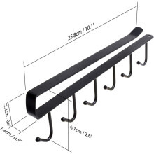 Mokhouder voor onder een keukenkastje, ruimtebesparend ontwerp met zelfklevende bevestiging, robuust, verchroomd massief ijzer, perfect voor het