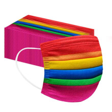 Engångsartiklar för dagligt bruk, Skyddande ansiktsmask med metallnäsklämma, Andningsbara 3-lagers mjuka elastiska öronöglor, Premium non-woven