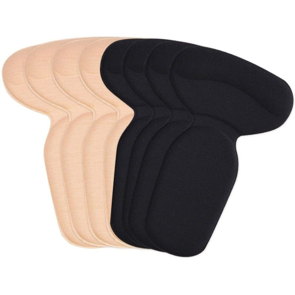 Unisex Heel Grips, Smart Size Breathable Fabric Covered Self-Adhesive Heel Inserts for Preventing Blisters, Perfect for Foot Comfort in Shoes (4