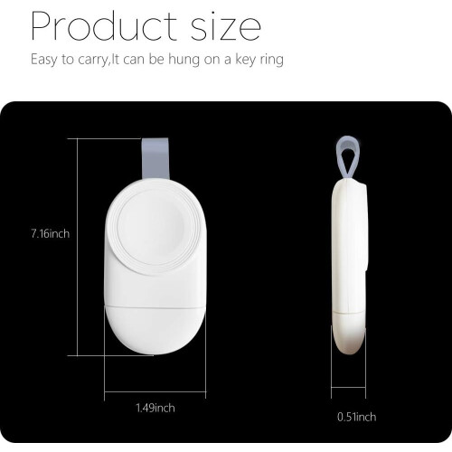 Συμπαγής φορτιστής ταξιδιού για Apple Watch, φορητός ασύρματος φορτιστής ευρείας 1