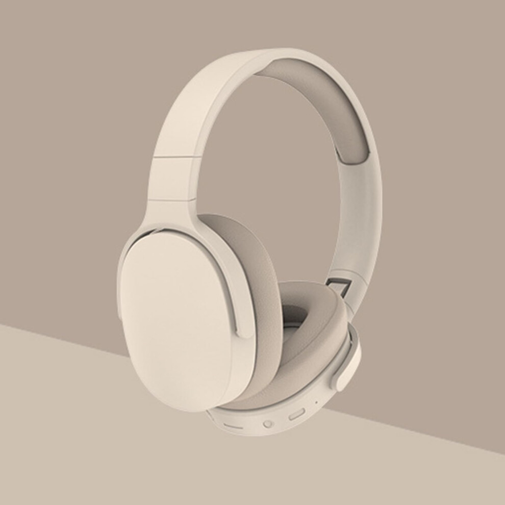 Wireless Bluetooth Headphones Overear 10H Playtime Hifi Stereo Bluetooth 5.1 Foldable Beige 9365049951579