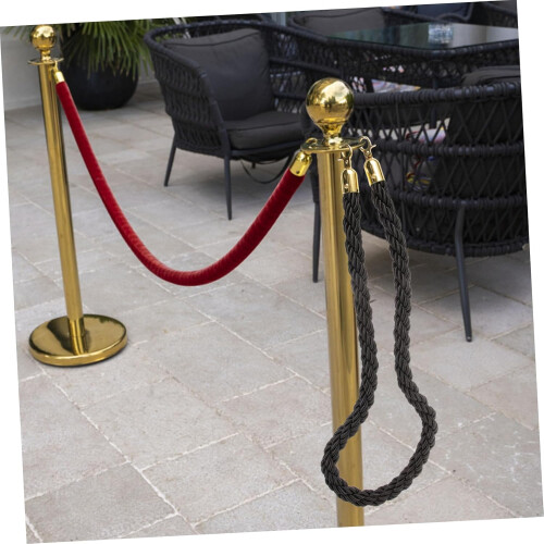 Barrier Post Divider Rope for Barrier Post, Black 2