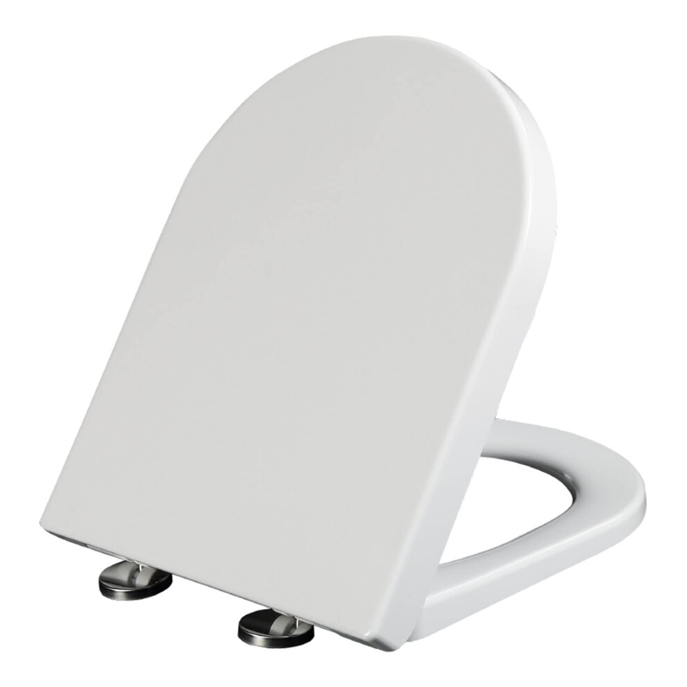 D Shape Soft Close Toilet Seat With Quick Release And Adjustable Hinges, Universal Fit 02A 9455672588515