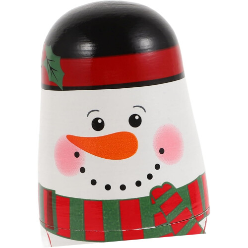 Snowman Stacking Dolls, HandPainted Winter Decoration and Christmas Gift 1