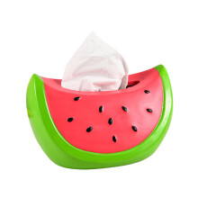 Watermelon Tissue Box with Large Capacity Decorative Resin Holder for Kids Room and Home
