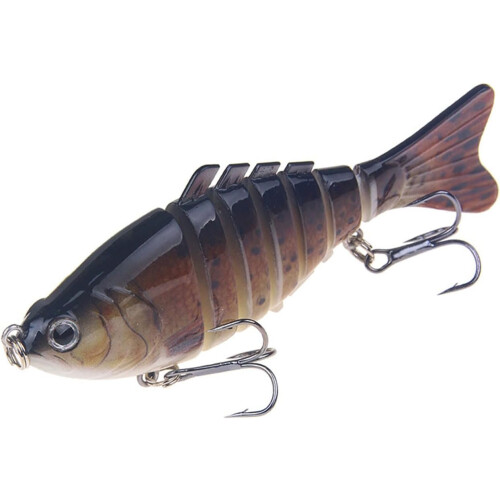 Multi Jointed Swimbaits 10 Cm, 7Segment Artificial Hard Bait, Treble Hook Lure For Trout, Fishing Baits 2