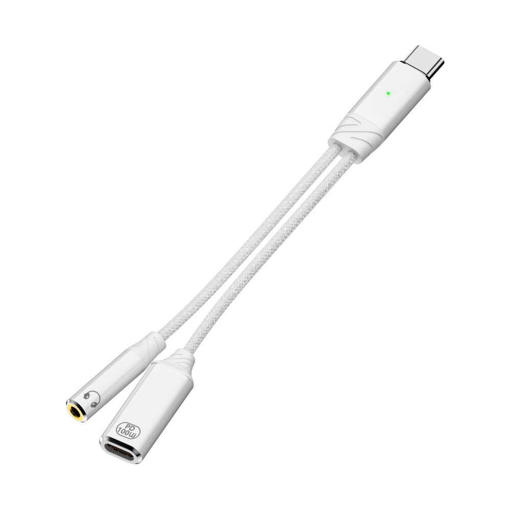 Type C Splitter Cord Short Usbc 3.5Mm Audio Output And 100W Pd Charging Cable 9365049952057