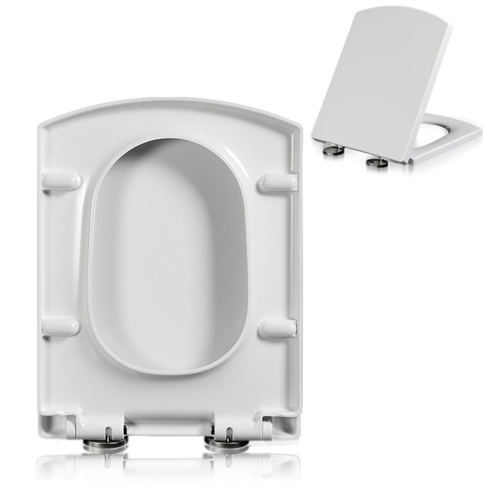 Square Toilet Seat With Softclose Mechanism, Duroplast Toilet Lid, Removable For Cleaning, Square, Model 03A. 9365049952491
