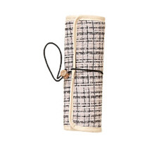 Jewelry Organizer Roll For Earrings Necklaces-Black White
