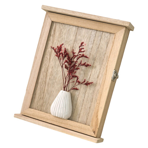 Entryway Wall Mounted Key Storage Solution-White red flower key