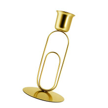Kegelkerzenständer, Kerzenhalter aus Metall, dekorativer-Gold C