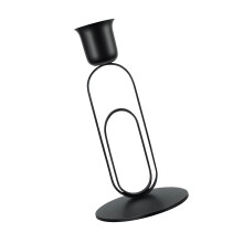 Retro-Kerzenhalter aus Eisen, Kerzenhalter für-Schwarz C