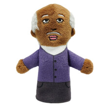Hand puppet for Black people, African fingertip puppets, Po Opa family.