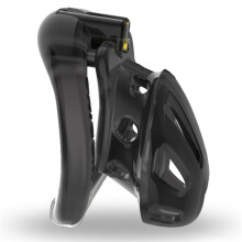 Chastity Cage With Four Cock Rings, Breathable Black Short Style, Penis Cage For Men Couples