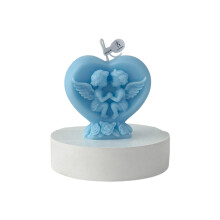 Sojawachs duftende dekorative Kerze Herz Aromatherapie-Blau