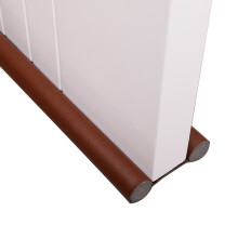 Adjustable Draft Stopper, Door Window Insulation Energy Efficient Seal For Home, Grey Leather Cloth And Epe Foam Cotton, Fits Most Door Gaps Up To 1.8