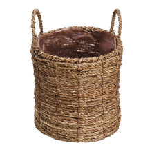 Natural Seagrass Containers, Handwoven Wicker Baskets for Sustainable Living