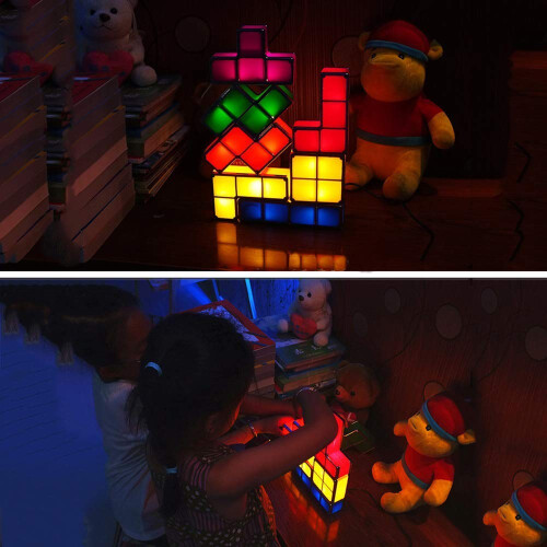 Classic Games Revival, 7 Χρώματα Στοιβαζόμενα Παζλ Led3D Diy, Μαγικά Τουβλάκια που Συνδέονται με 2