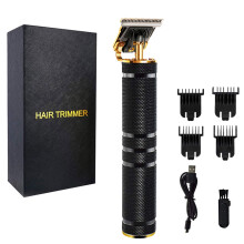 T-blad trimmer voor heren, professionele tondeuse met nulafstand en koolstofstalen messen, lichtgewicht en oplaadbaar voor veilig en nauwkeurig
