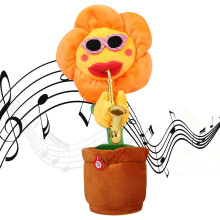 Girasole giocattolo ad attivazione vocale, soddisfazione garantita. Sassofonista di alta qualità in cotone PP che canta e balla con 28 canzoni