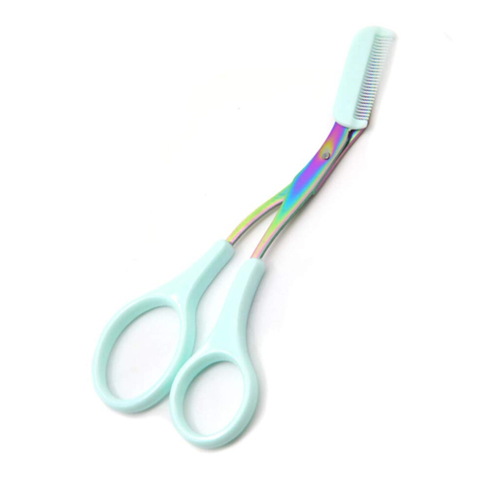 Eyebrow Grooming Essential, Stainless Steel Eyebrow Scissors with Integrated Brow Comb, Non-Slip Grip For Flawless Trimming And Shaping, Compact