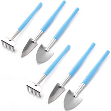 Fresh Color Mini Gardening Tools, Ideal For Gardening Jobs With Portable Garden Hand Tools Set, Complete 6-Piece Kit Including Stainless Steel Metal
