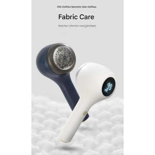 Rechargeable Lint Remover with Digital Display Fabric-White 2