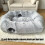Lit caché pour animaux de compagnie, lavable, avec Tunnel de 2