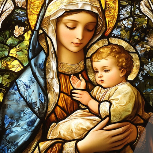 Statue catholique debout en acrylique pour autels de bureau,-9 2