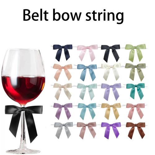 Accessoires de gobelets en ruban coloré, 50 pièces, pour-Blanc 2