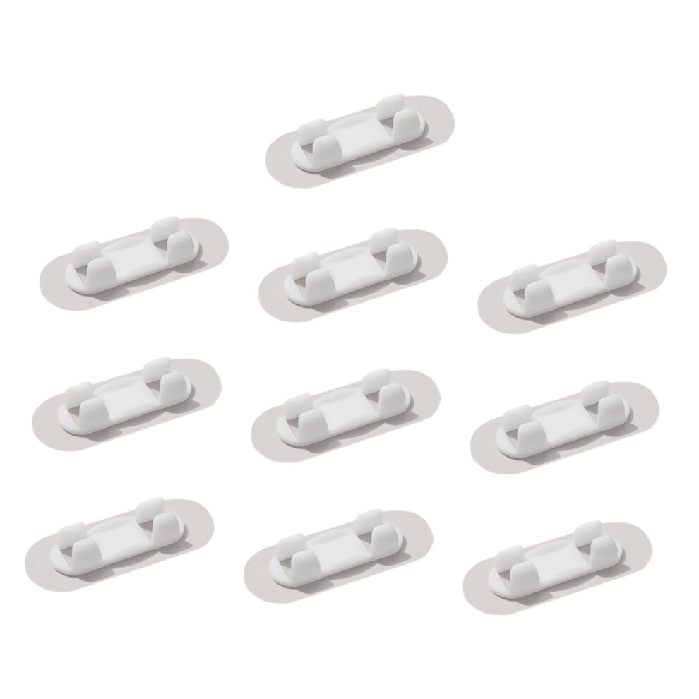 Adhesive Cable Clips 10Pcs Selfadhesive Wire Organizers For Electronics Charging Cords Cable Management 9365049953108