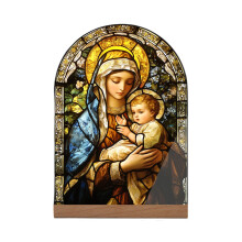 Belle statue de personnage vierge debout en acrylique, cadeau-1