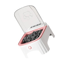 Cats Food Bowl Automatic Open Dogs Pet Mute Food Dispenser-Pink