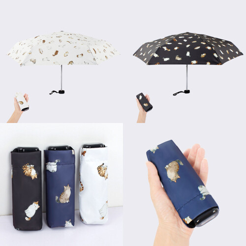 Windproof Umbrella Adorable Kitten Technology Sun-Blue 2