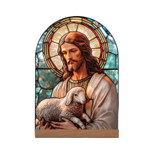 Statue debout en acrylique, cadeau religieux idéal, pour-3