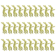 Rabbit Shape Adjustable Plant Support Stand-fluorescent yellow