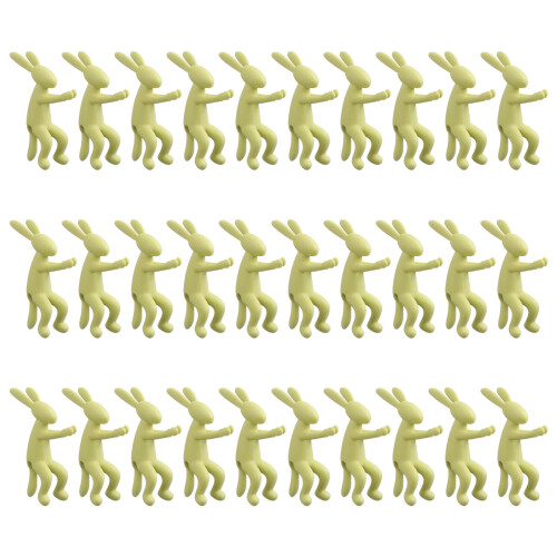 Rabbit Shape Adjustable Plant Support Stand-fluorescent yellow