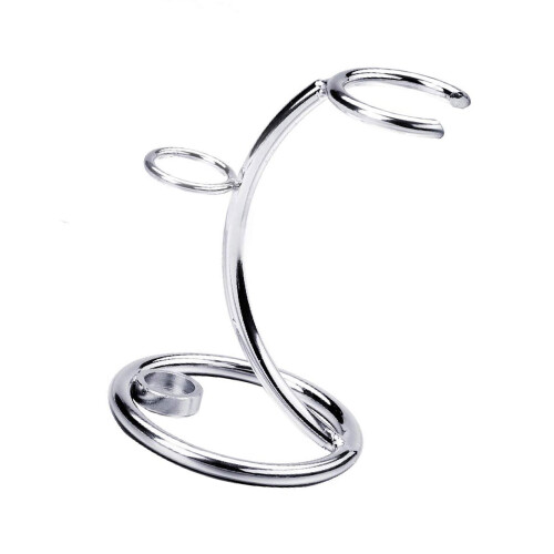 Secure Razors Stand for Manual Shavers Iron Alloy-Silver