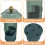 Support de rangement rotatif en plastique moderne pour 7